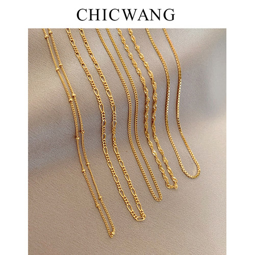 基础百搭费加罗链圆珠镀金项链女