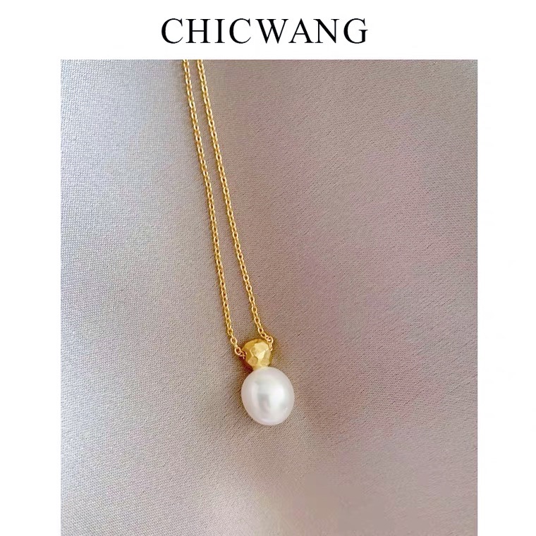 savi同款一粒天然淡水巴洛克珍珠