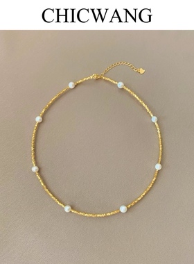 银镀金女性项链明星博主同款