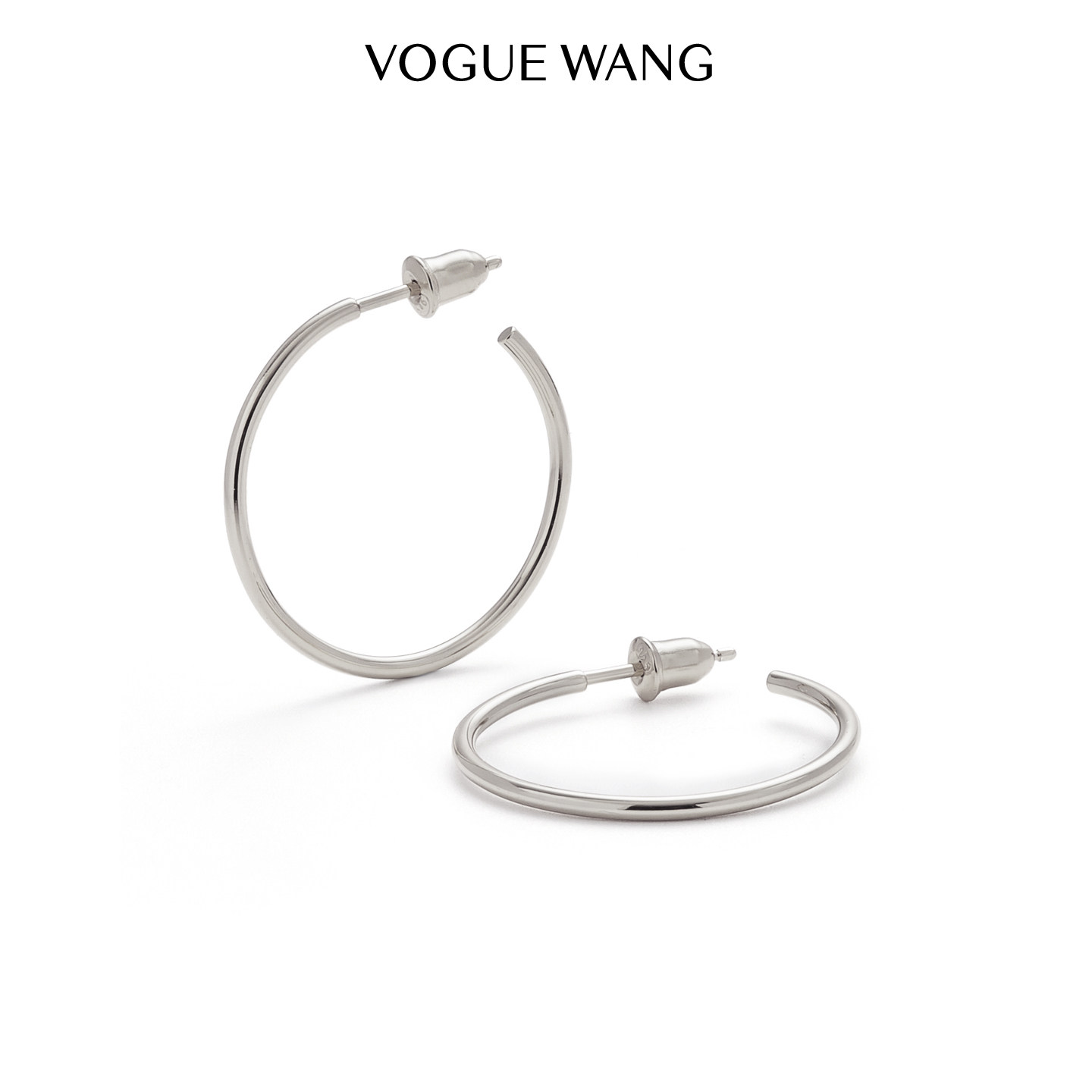 VOGUEWANGS925纯银圆环大耳环
