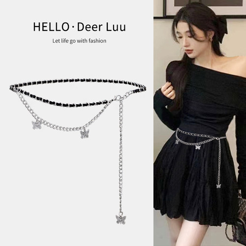 小香风细腰链配饰女装饰连衣裙子