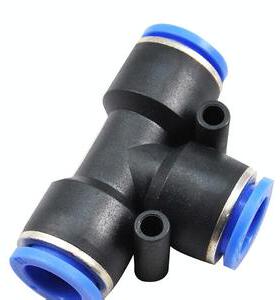 气动配件快速接头PU气管接头T型三通接头PE4 6 8 10 12 14 16MM全