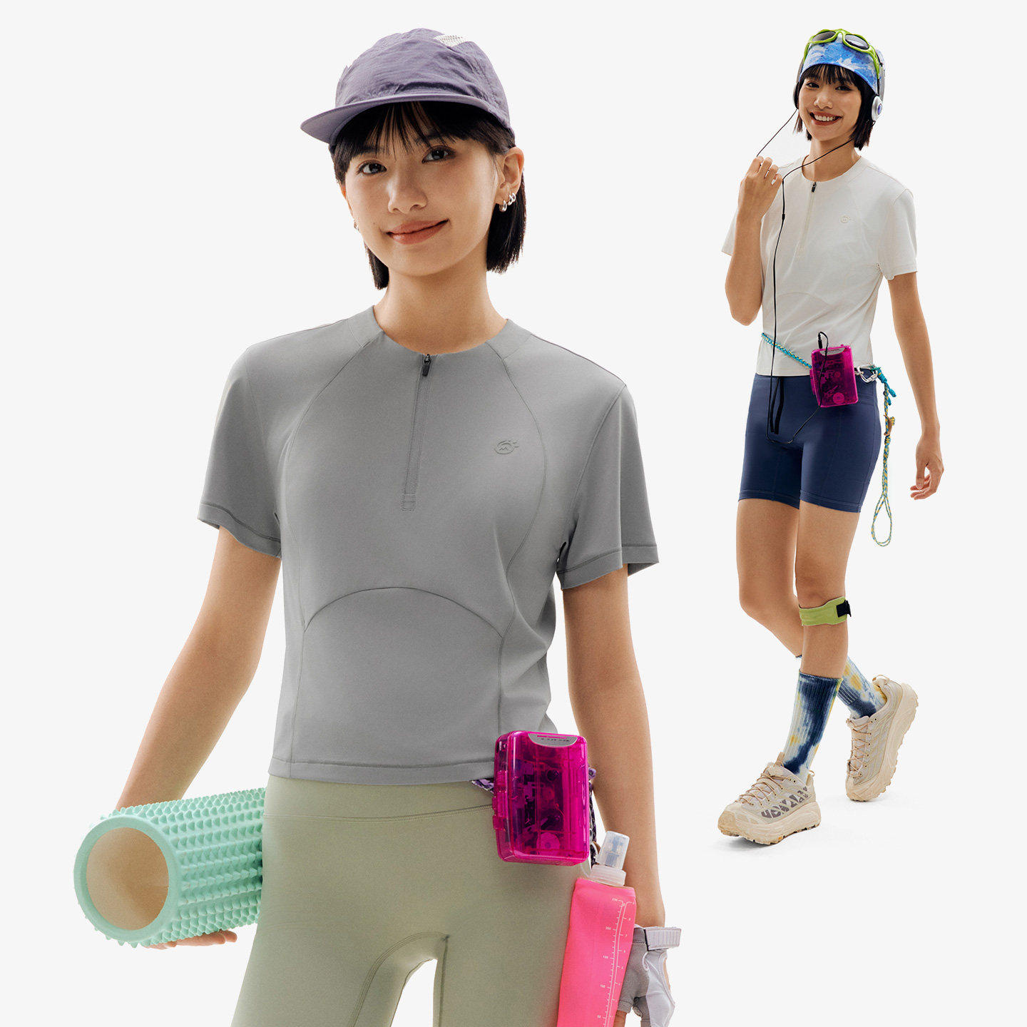 TECTOP/探拓户外夏季女士休闲运动轻薄款速干T恤透气上衣圆领短袖