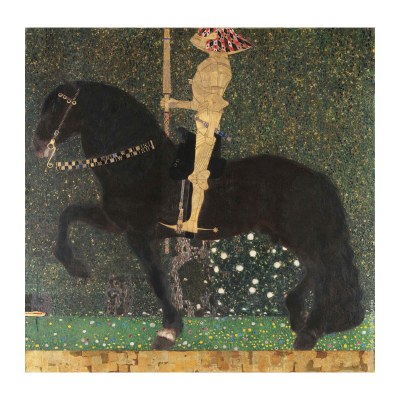 克里姆特复古油画黄金战士手绘装饰画Gustav Klimt大堂客厅油画