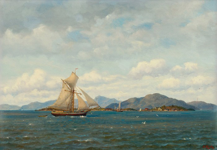 海洋帆船装饰画大海油画手绘临摹复制品世界名画挂画无框风景单幅