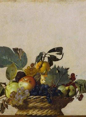 写实油画水果篮装饰画手绘临摹静物文艺复兴卡拉瓦乔Caravaggio