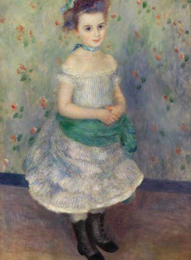 法国印象派雷诺阿临摹人物油画手绘无框玄关保罗鲁埃尔肖像Renoir