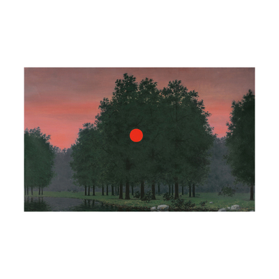 Magritte玛格里特油画宴会客厅装饰画挂画超现实风景画手绘临摹