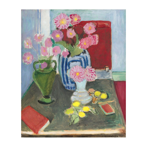 油画手绘临摹马蒂斯三个花瓶的静物客厅北欧挂画Henri Matisse