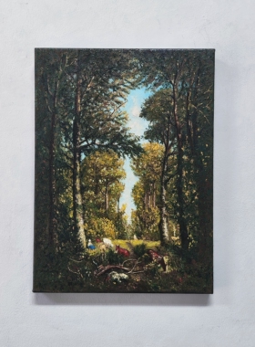西奥多·卢梭风景油画利勒亚当森林大道TheodoreRousseau临摹名画