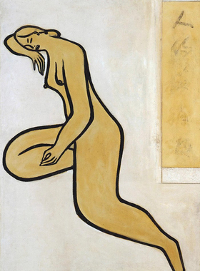 常玉油画人约黄昏后中式玄关书房装饰画竖版艺术纯手绘临摹仿制品