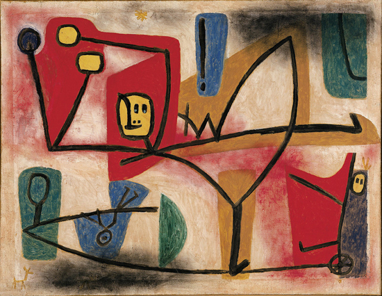 保罗克利paul klee抽象装饰画神采飞扬娱乐场书房挂画手绘现代