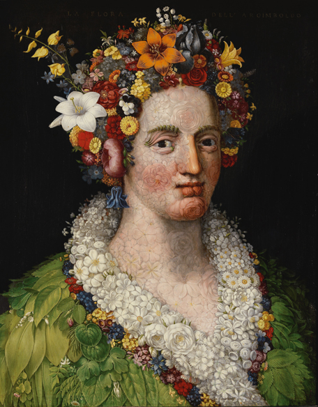 文艺复兴阿尔钦博托植物鲜花肖像奇幻油画 世界名画临摹复制品