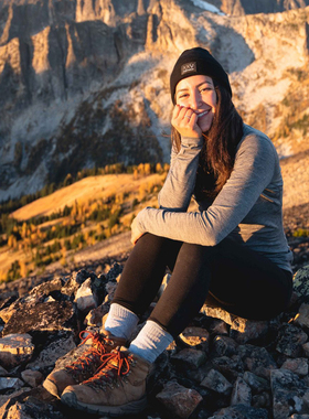 女200gsm秋冬100%美利奴羊毛保暖内衣户外徒步速干衣美丽诺长袖