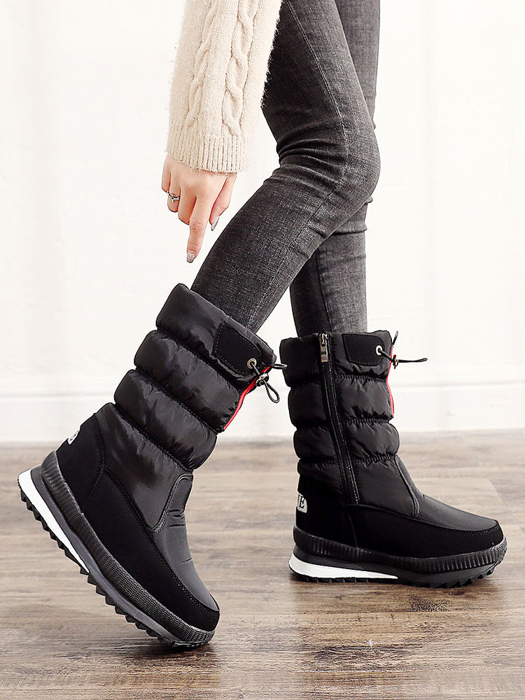 NEW WINTER WOMENS SHOES THICKENED PLUS VELVET WARM COTTON SHOES WATERPROOF SNOW BOOTS LADIES ANTI-SKI SHOES COTTON BOOTS