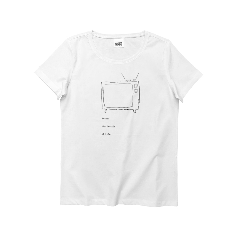 原创设计T恤女款短袖 纯棉圆领简约文艺 复古电视与生活 tobeme