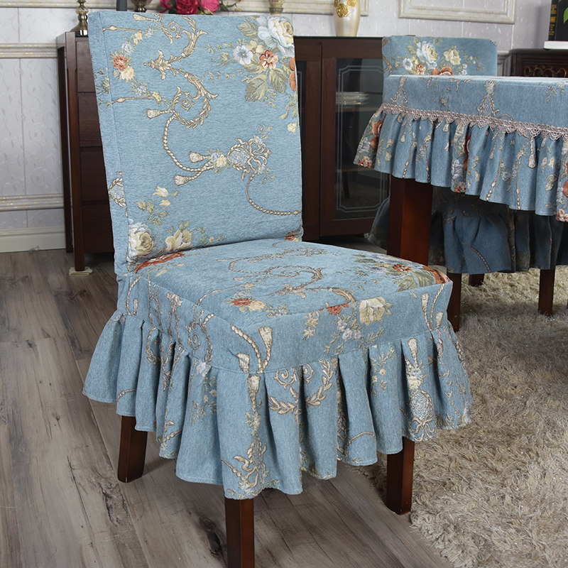 椅子套罩全包中式实木家用方加厚垫子靠背一体蝴蝶结防尘椅套订做