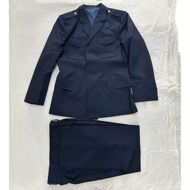 库存老货藏青色毛料男士西服  单排扣小翻领 全里衬春秋款 修身型