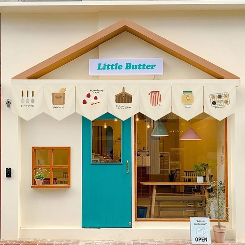 店铺门帘装饰门头帘横挂三角旗帘