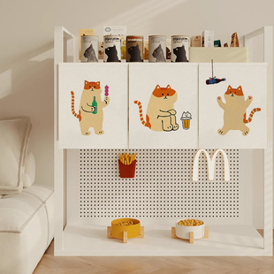 猫砂盆遮挡帘魔术贴猫洞猫窝装饰帘加厚防抓猫厕所门帘宠物柜子帘