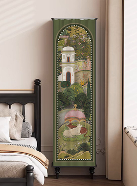 窄柜遮挡帘无门柜子帘橱柜布帘滑轨拉帘书柜遮丑帘杂物防尘布帘子