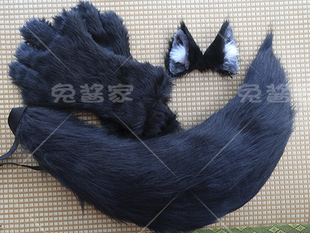 op宝藏巡航大灰狼万圣节艾斯cosplay耳朵尾巴手套