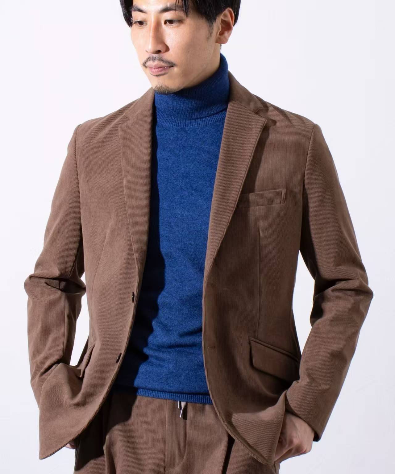 日单贵牌gloster男士商务休闲灯芯绒西装上衣修身裁剪干净利落