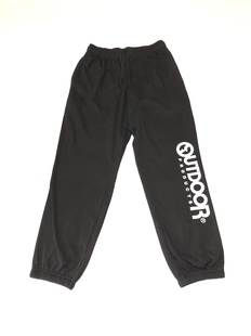 日单outdoor棉质混纺加绒保暖卫裤松紧腰有腰绳春秋冬款男女大码