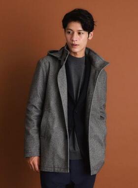 日单贵牌菊池武夫tk男士秋冬仿羊毛呢子加厚保暖大衣外套商务休闲