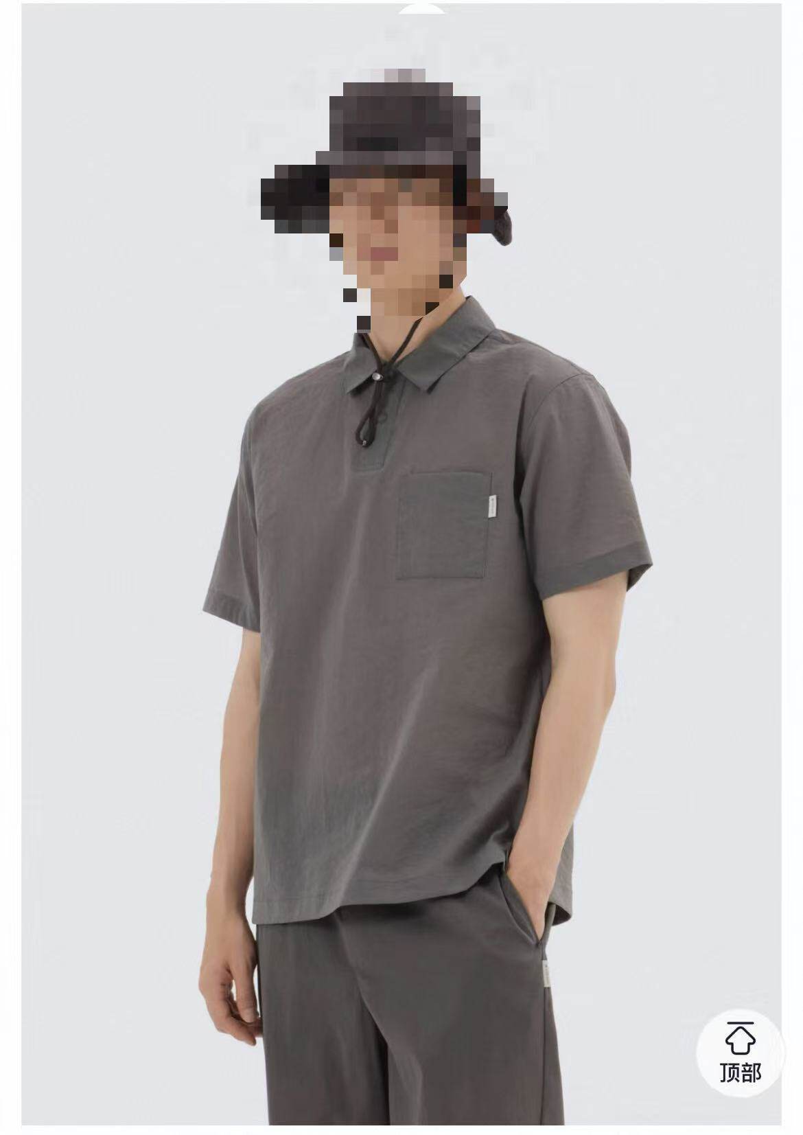 韩国原单sp男士机能短袖POLO衫接触冷感吸湿排汗抗皱速干宽松弹力