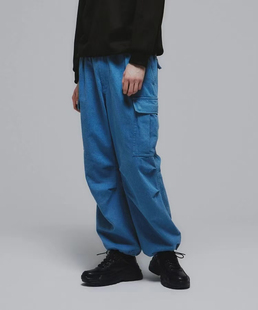 日单贵牌菊池武夫tk重工全棉水洗牛仔大口袋宽松牛仔工装裤男女款