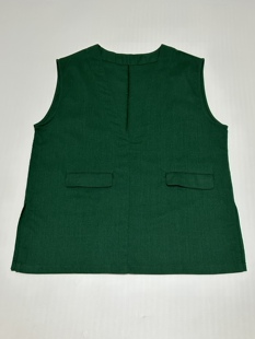 日单女士棉麻混纺复合面料休闲套头坎肩马甲