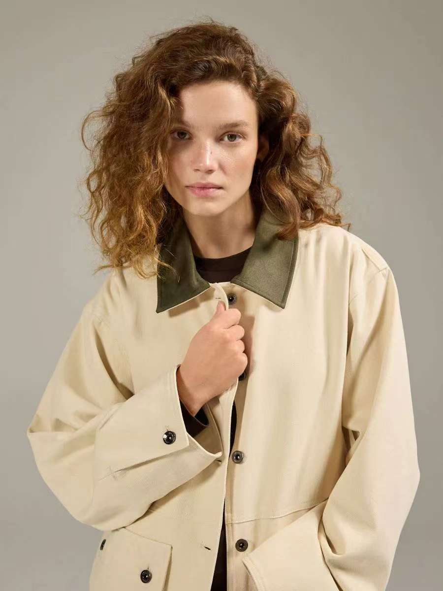 欧单re家女士重工复古巴恩风牛仔外套宽松休闲时尚上衣夹克春秋冬