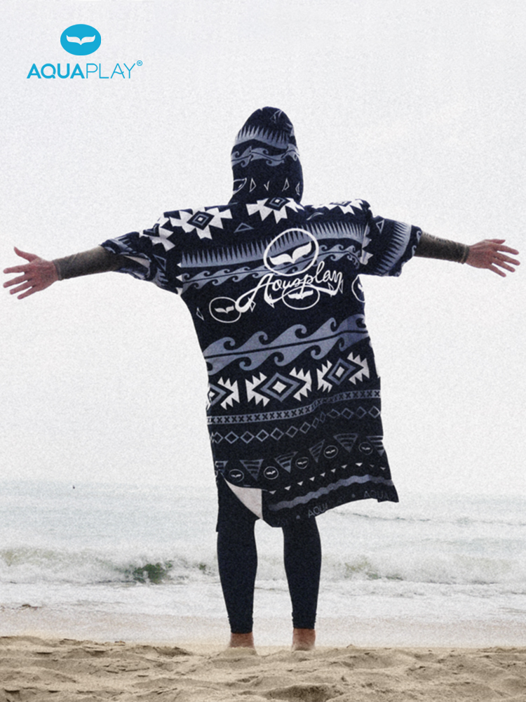 South Korea's AquaPlay diving quick-drying absorbent cloak adult sunscreen beach changing cover swimming towel bathrobe