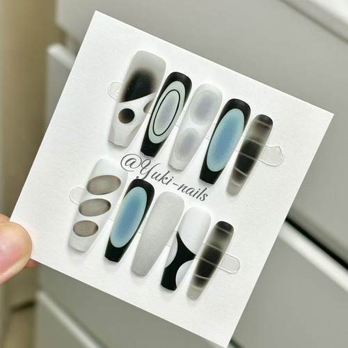 【Yuki穿戴甲】未来金属欧美风ins超酷辣妹风复古机器喷印甲长梯