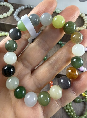 原创设计天然和田玉多宝卡圆珠手串卡10编号1261多样性发货