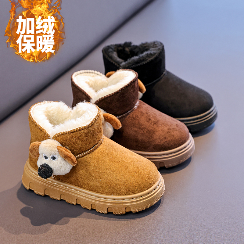 冬季儿童加绒加厚雪地靴