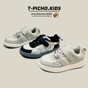 2025年秋冬季新款儿童板鞋二棉鞋子时尚百搭男女童鞋加绒休闲鞋子