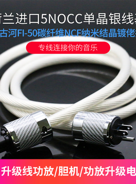 原装荷兰进口7NOCC单晶铜镀银发烧音响胆机hifi功放国美标电源线