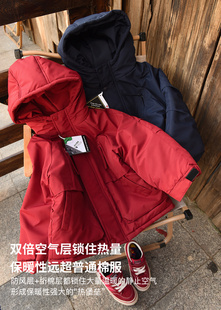 抗寒儿童四防防风夹棉外套新年新战袍520g特厚款 零下-10℃没问题