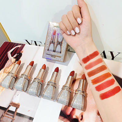 泰国思薇娜SIVANNA蝴蝶结蜂蜜口红丝绒哑光微闪雾面钻石口红显白