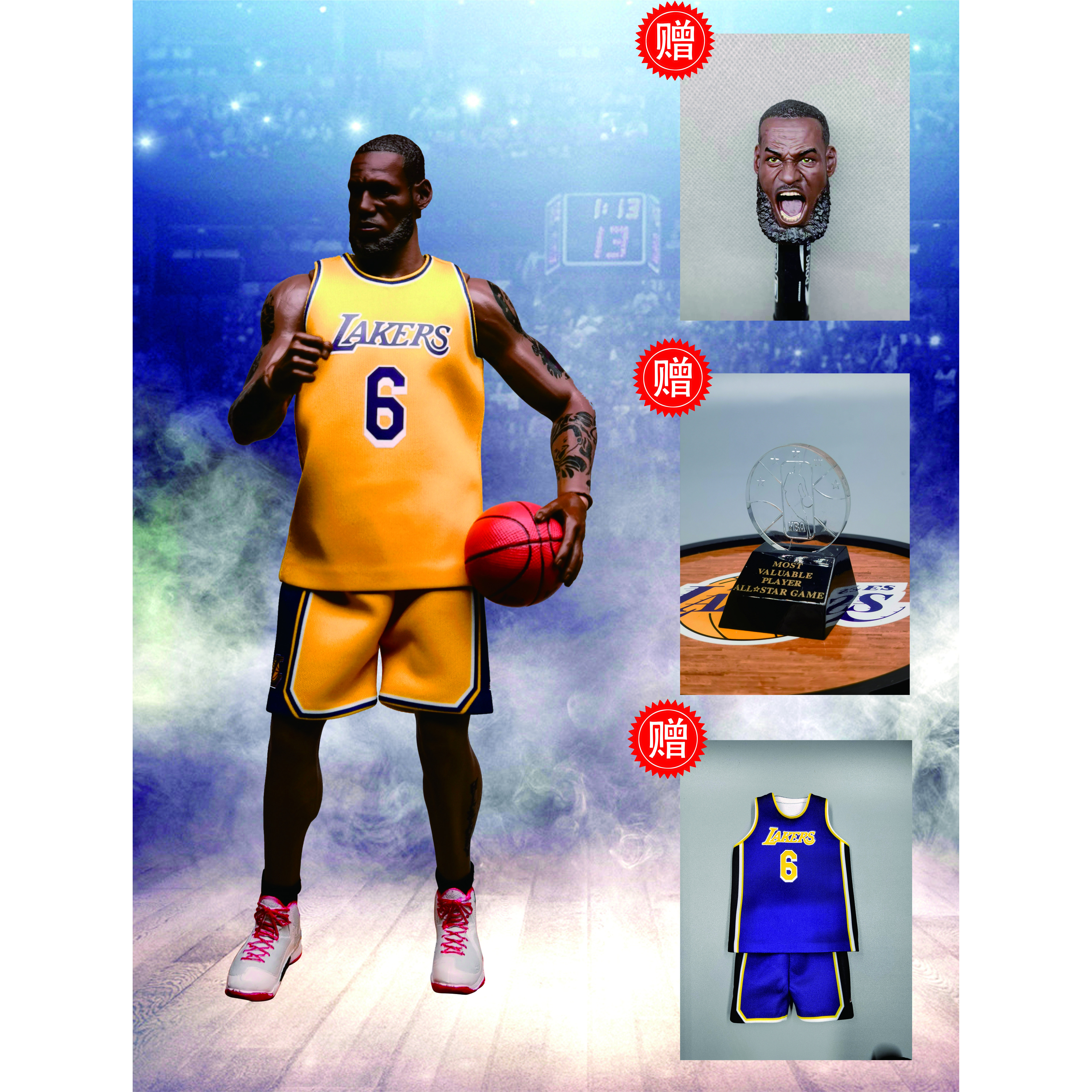 詹姆斯手办NBA篮球限量湖人模型摆件男生礼物纪念品可动人偶