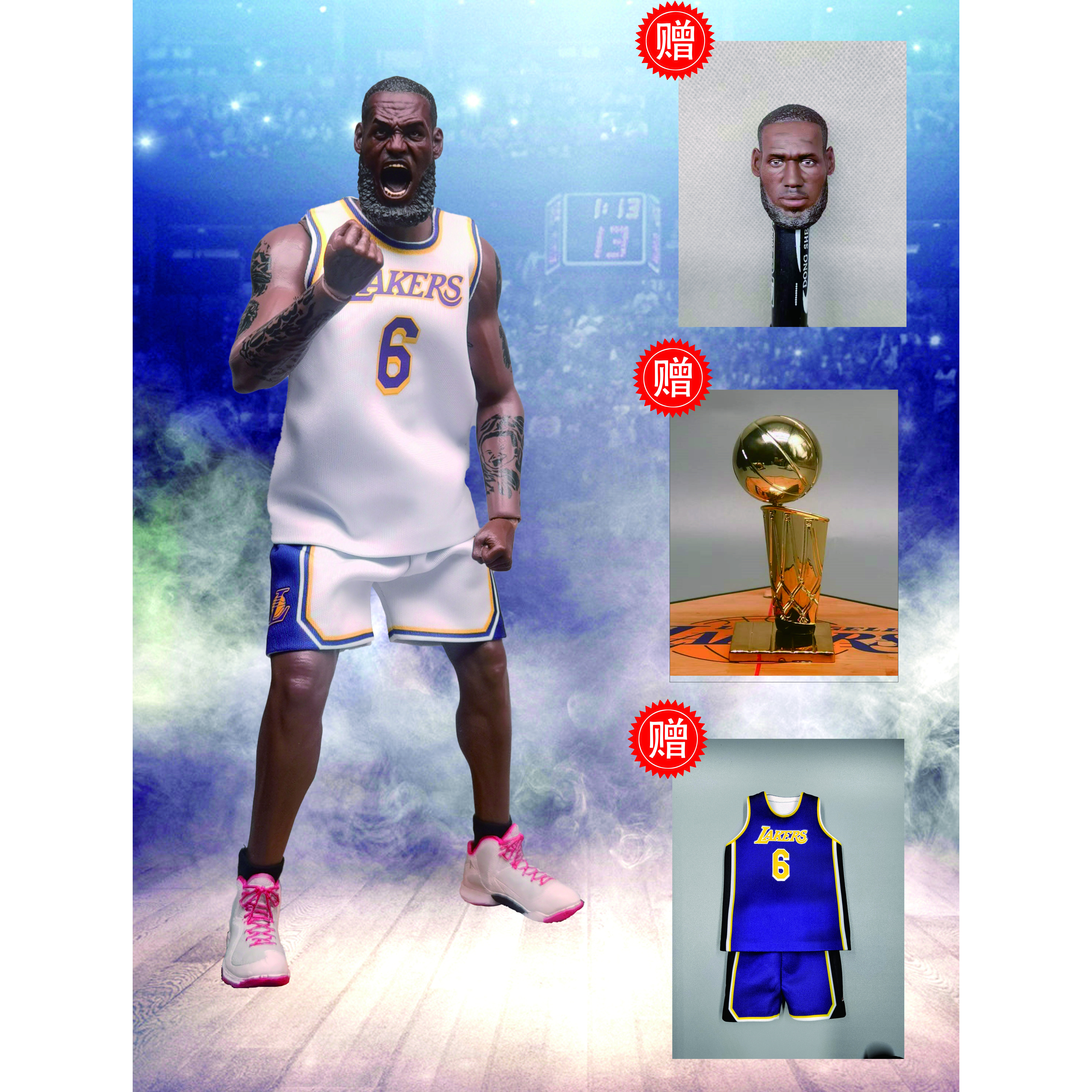 詹姆斯手办NBA篮球限量湖人模型摆件男生礼物纪念品可动人偶