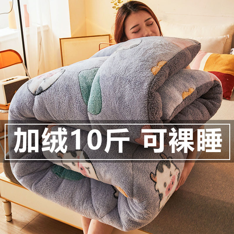 加厚羊羔绒被子被芯冬被保暖棉被冬季丝绵被学生宿舍单人被子双人