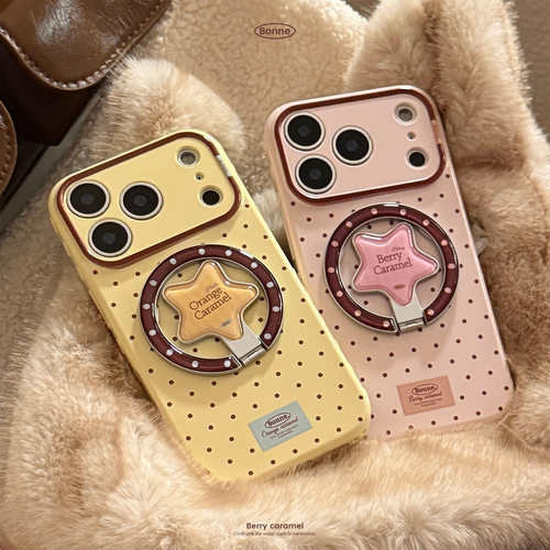 复古星星适用苹果17promax手机壳iphone16防摔15韩系11磁吸支架13
