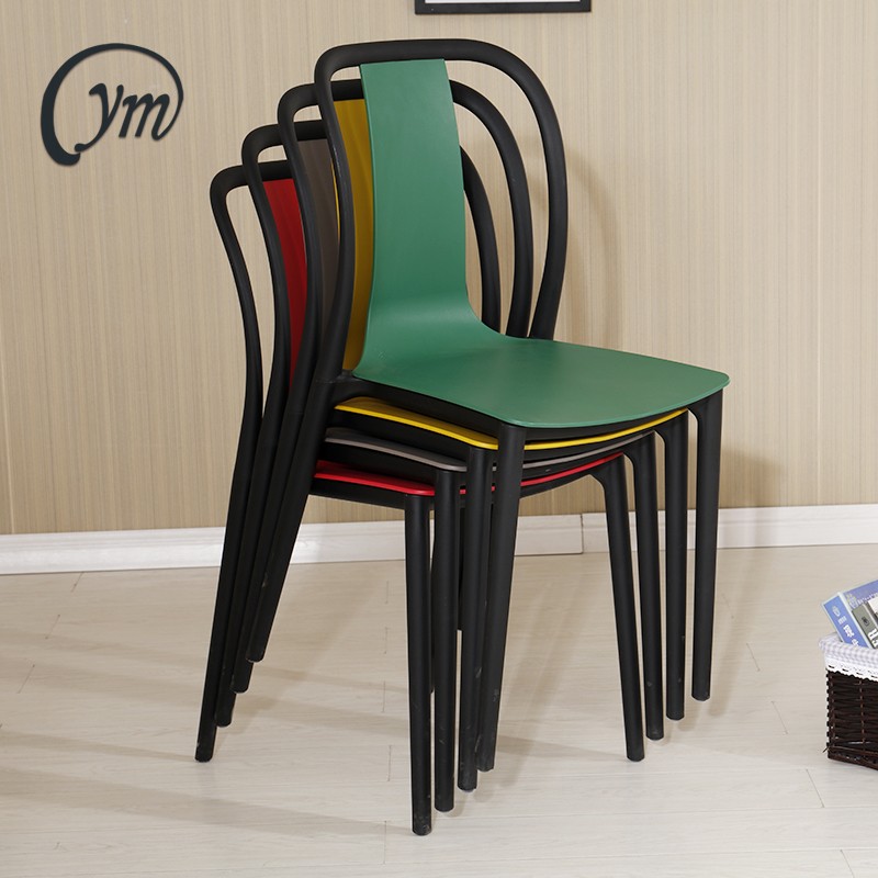 全新款塑料椅子美式餐椅休闲椅咖啡厅椅子接待办公椅子创意等位椅