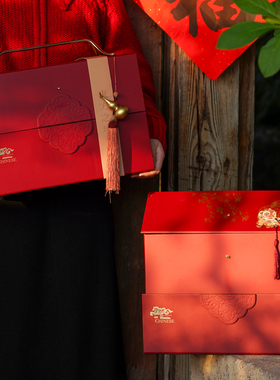 2026新款春节高档包装盒硬盒节日伴手礼茶叶礼盒手提盒年货空盒子