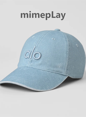 Alo Yoga Washed Off-Duty Cap男女复古水洗棒球弯沿帽