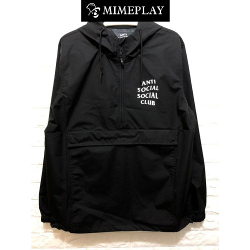 ASSC ANTI SOCIAL SOCIAL CLUB冲锋衣黑白HOODY AAC套头半拉链