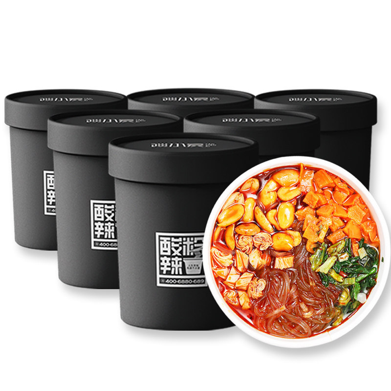 谈小爱酸辣粉6桶装网红螺蛳粉方便面正宗螺丝粉重庆速食粉丝米线